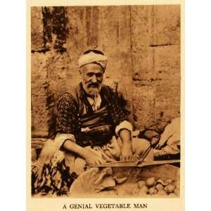  1923 Rotogravure Vegetable Man Portrait Street Vendor Turk 