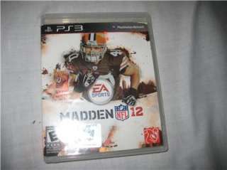 EA Sports Madden NFL 12 2012 Playstation 3 PS3 Video Game 014633196467 