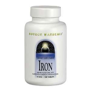  Source Naturals   Iron Chelated Elemental, 25 mg, 100 