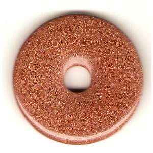 Brown Goldstone Donut Bead 40mm (1) 