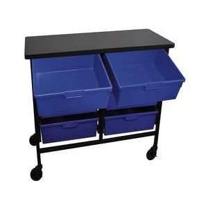  Mobile Work Center,with 6 Blue Trays   APPROVED VENDOR 