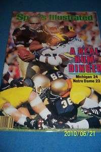 1986 Sports Illustrated NOTRE DAME vs MICHIGAN No/Label  
