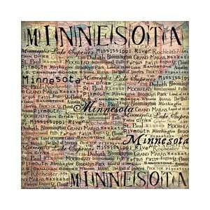   United States Collection   Minnesota   12 x 12 Paper   Map Arts