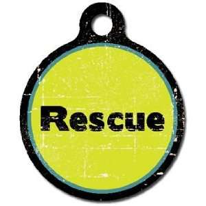   Rescue   Custom Pet ID Tag for Cats and Dogs   Dog Tag Art Pet