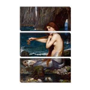 Mermaid by John William Waterhouse Canvas Painting Reproduction Art 