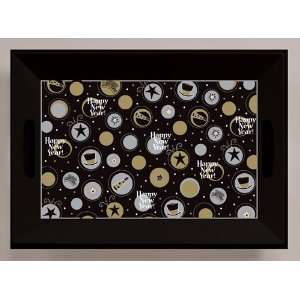  New Years Plastic Serving Trays   14 Inch Kitchen 
