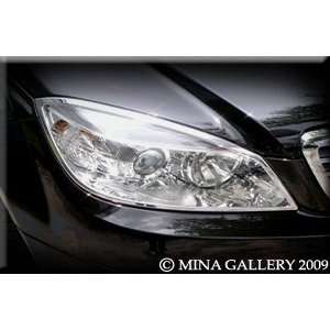 Mercedes C300 C350 08  Chrome headlight trim