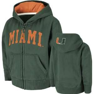 Miami Hurricanes Toddler Green Arcade Full Zip Hooded Sweatshirt 
