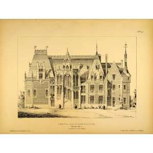  1891 Print Schloss ValorÂ¿ France Architecture Tubeuf 