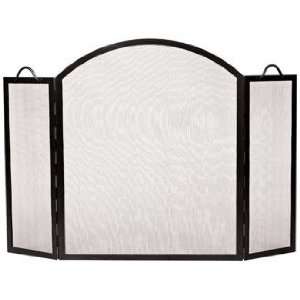   Fold Graphite 35 High Twisted Arched Fireplace Screen