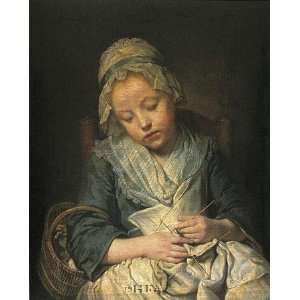  Young Knitter Asleep By Jean Baptiste Greuze Highest 