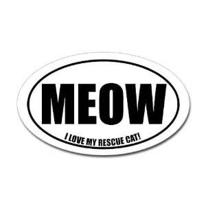  Rescue Cat Pets Oval Sticker by  Arts, Crafts 