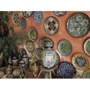  Talavera Pottery on Display, Puerto Vallarta, Mexico 