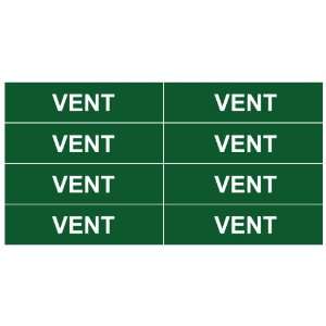 VENT____Gas Pipe Tubing Labels__ 3/4 Height, 3 