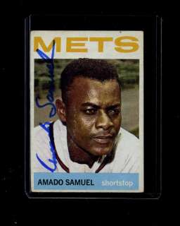 1964 Topps #129 AMADO SAMUEL Card SIGNED PSA/DNA Mets Baseball 