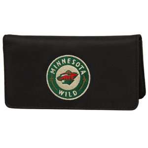  NHL Minnesota Wild Embroidered Leather Checkbook Cover 