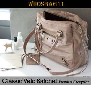 NWT PREMIUM SHEEPSKIN CLASSIC VELO SATCHEL SHOULDER TOTE WOMEN`S 