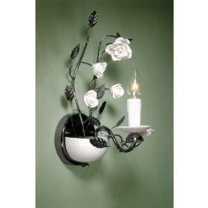 Laura Ashley WCT011 Chantilly 1 Light Vintage Candle Wall Sconce, Gun 