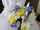 Large hand tied bouquet holder fresh flowers wedding  