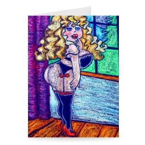 Waiting (pastel on paper) by Maylee Christie   Greeting Card (Pack of 