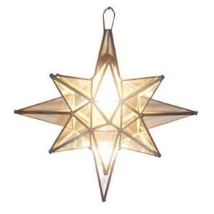 Moravian Star 19 Clear Glass Pendant Lamp Light