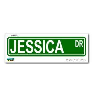  Jessica Street Road Sign   8.25 X 2.0 Size   Name Window 