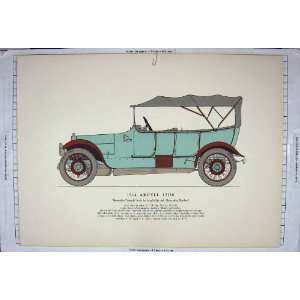  Colour Print 1914 Argyll 15/30 Motor Car Torpedo