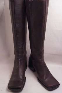 Enzo Angiolini Brown Leather 8 M Womens Knee High Boots  