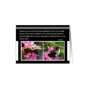  Bumble Bee Excellence Aristotle Encouragement Card Health 