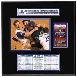 2001 World Series Ticket Frame Jr. Arizona Diamondbacks   Team 