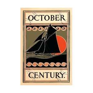   October Century   Artist H.M. Lawrence  Poster Size 28 X 19 Home
