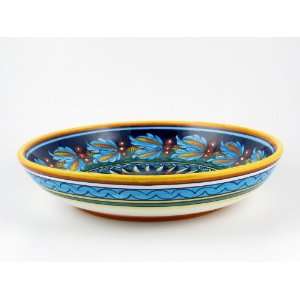  Hand Painted Italian Ceramic 11.8 inch Shallow Serving 
