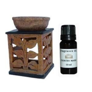   Cube Aromatherapy Oil Burner Diffuser with Country Maple Fragrance Oil