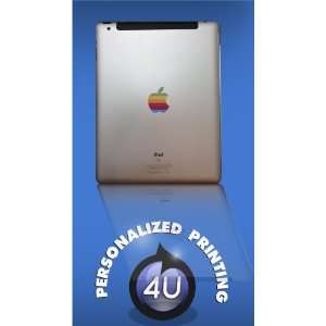  iPad Retro Apple Logo Vinyl Decal/Sticker 