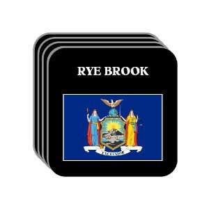  US State Flag   RYE BROOK, New York (NY) Set of 4 Mini 