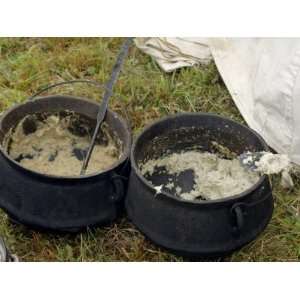  Grits Cooked in Kettles to Feed Continental Army 