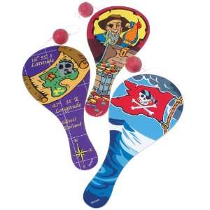  Lets Party By US Toy Pirate Paddle Ball 