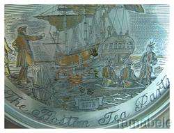 Boston Tea Party Bicentennial Sterling Silver 24K Gold Inlay 