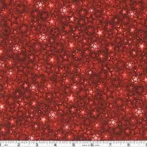  45 Wide 12 Days Of Christmas Star Cranberry Fabric By 