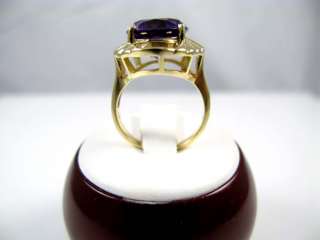 Ladies 14K Yellow Gold Brazilian Amethyst Ring 6.91ct.  