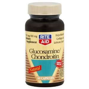  Rite Aid Glucosamine/Chondroitin, Capsules, 60 ea Health 