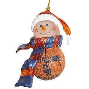 Syracuse Orange NCAA Slam Dunk Snowman Christmas Ornament 