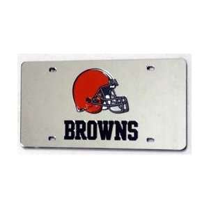   Cleveland Browns Laser Cut Silver License Plate