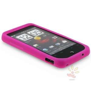  For HTC Droid Incredible Skin Case , Hot Pink Cell Phones 