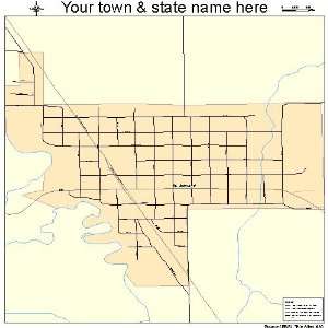  Street & Road Map of St. Edward, Nebraska NE   Printed 