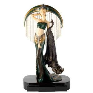  Ukm Gifts Art Deco Peacock Dancer Figurine Sculpture 
