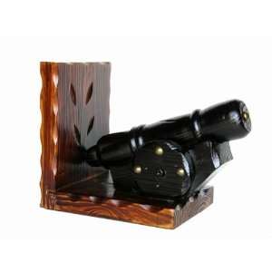  Sunshine Trading STA 02 Handmade Wood Cannon Bookend