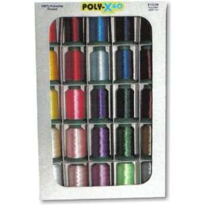  Poly X40 Bold & Basic 25 Spool Embroidery Thread Kit 1000 