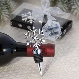 Elegant Snowflake Design Wine Bottle Stopper Favors F1913 Quantity of 