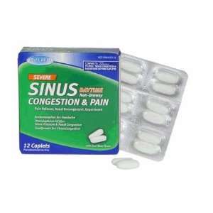 Severe Sinus Congestation & Pain, Daytime non drowsy, 12 caplets